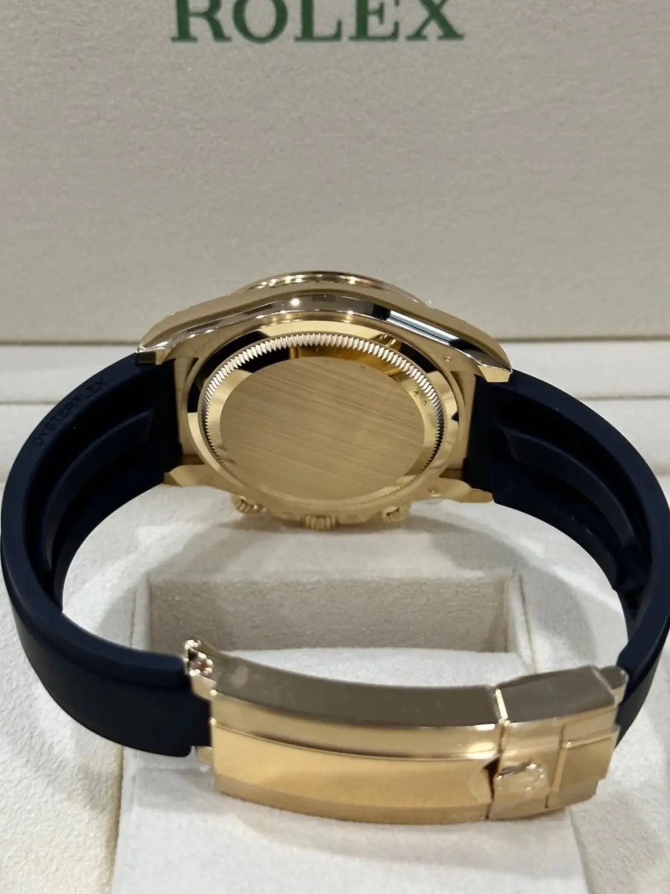 [Super Clone]Rolex Daytona Yellow Gold / Ceramic / White / Oysterflex  m126518ln-0002