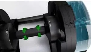 SMRTFT NUOBELL - All - in - One, Durable, Adjustable Dumbbells, Black, 5, 80 lb