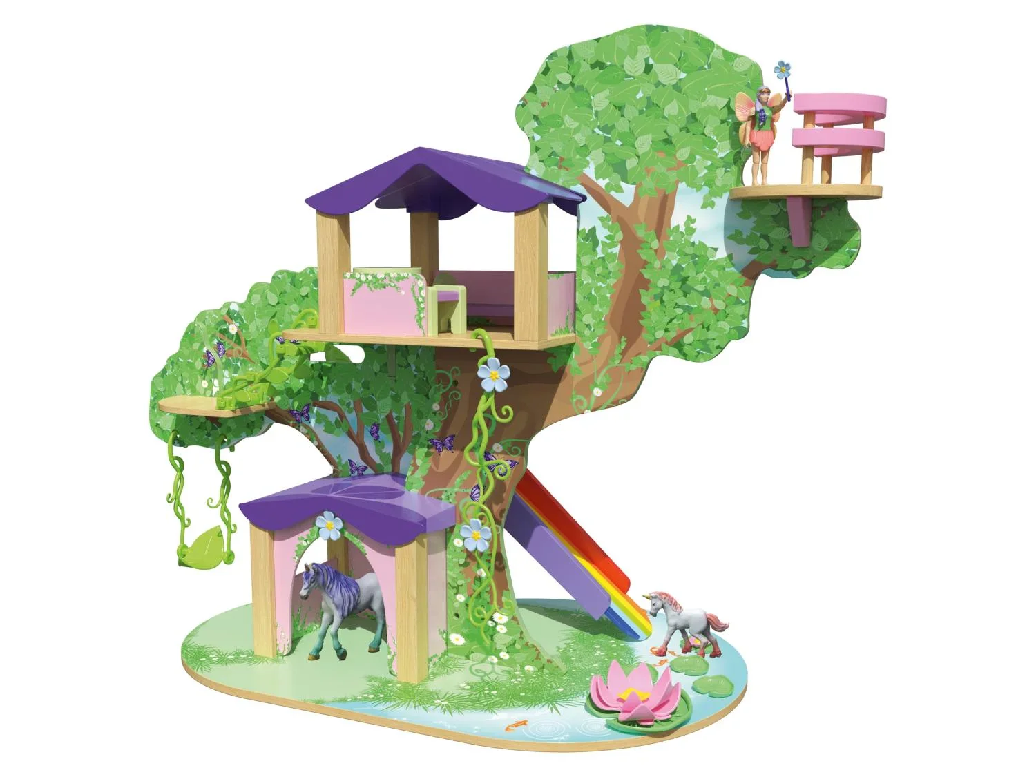 Playtive Ferme, enclos de zoo ou arbres  fes