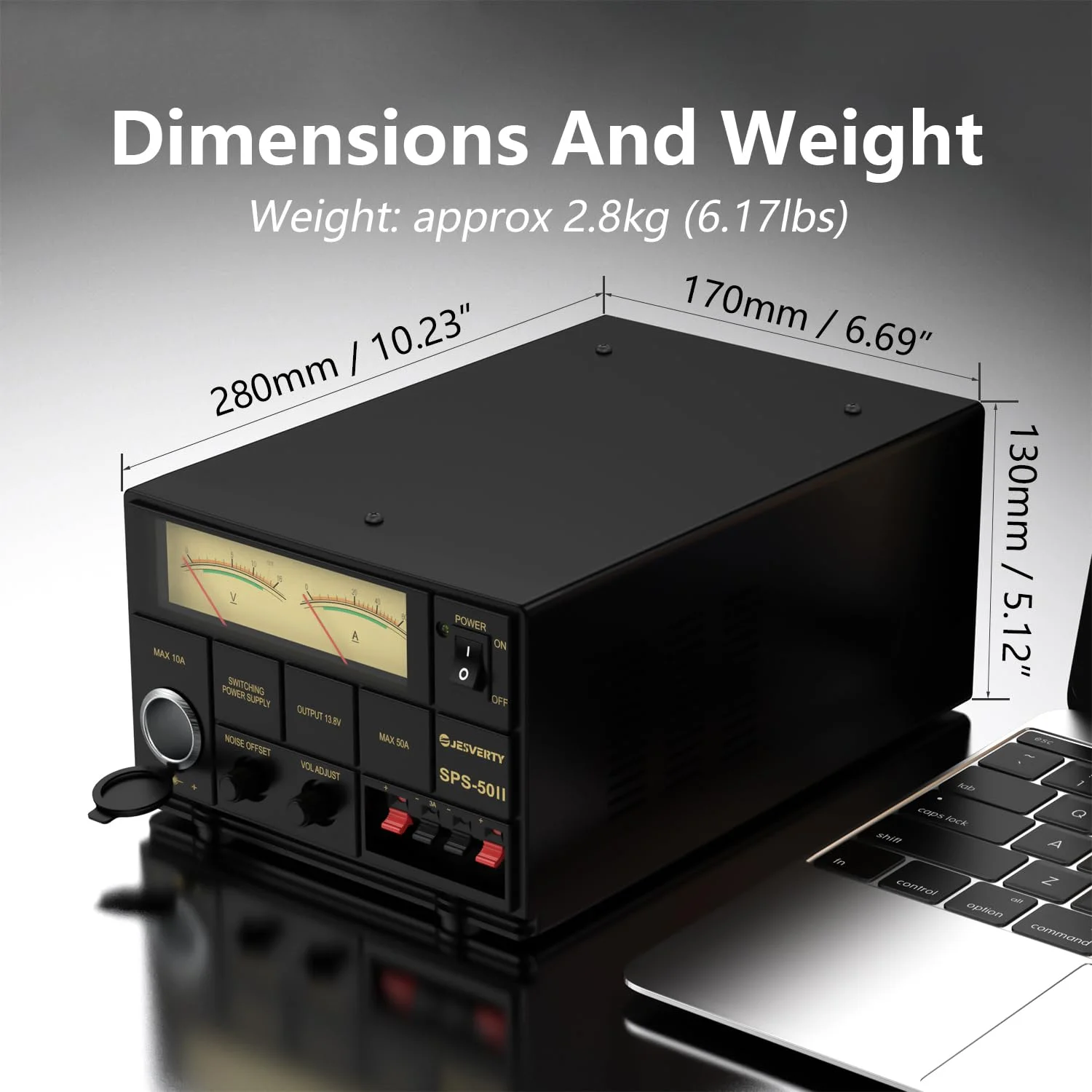 Universal Compact Bench Power Supply- 30 Amp Regulated Home Lab Benchtop AC-to-DC Converter 13.8 Volt/9-15Volt, Cooling Fan, Screw Type Terminals SPS-1332(1332(5-19V 30A)) - Image 9