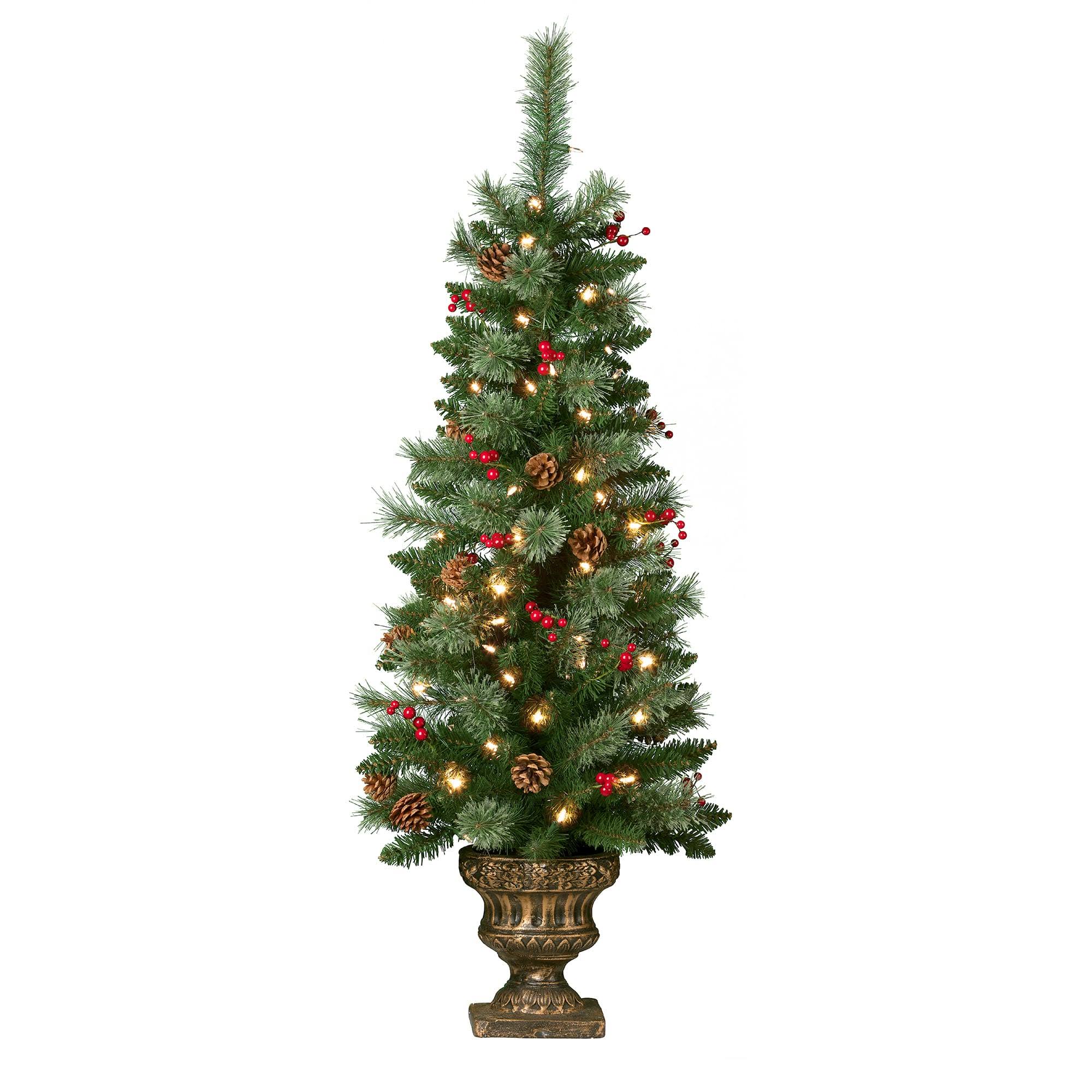 4ft Pre-Lit LED Carolina Porch Artificial Christmas Tree - Haute Decor
