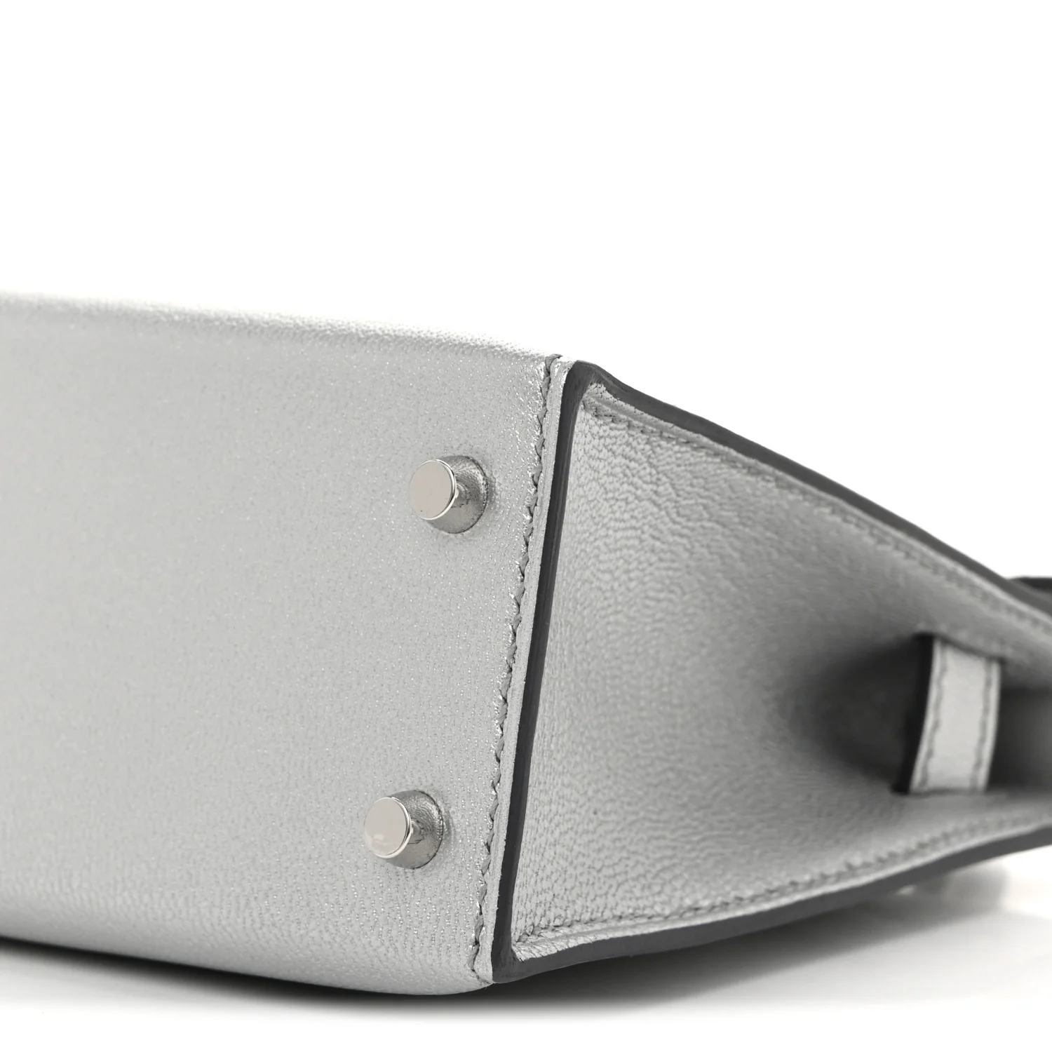 Metallic Chevre Chamkilight Mini Kelly Sellier 20 Argent