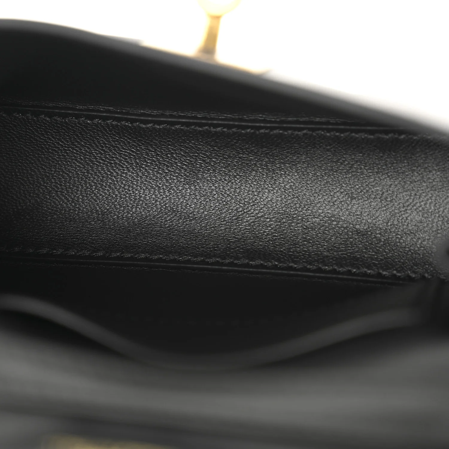 Natural Smooth Calfskin Nano Rodeo Top Handle Handbag Black