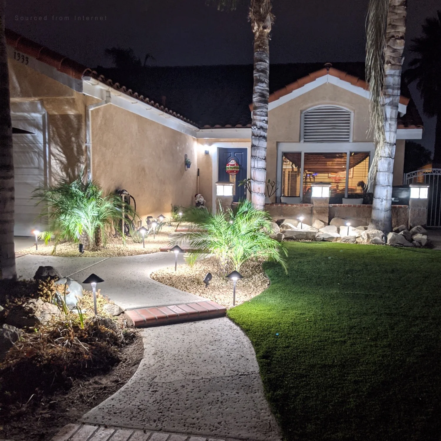 12 Pack 5CCT LED Pathway Landscape Lights, 1800K/2700K/3000K/4000K/5000K Selectable, 12-24V AC/DC Low Voltage, IP65 Waterproof, Oil Rubbed Bronze, Aluminum Housing