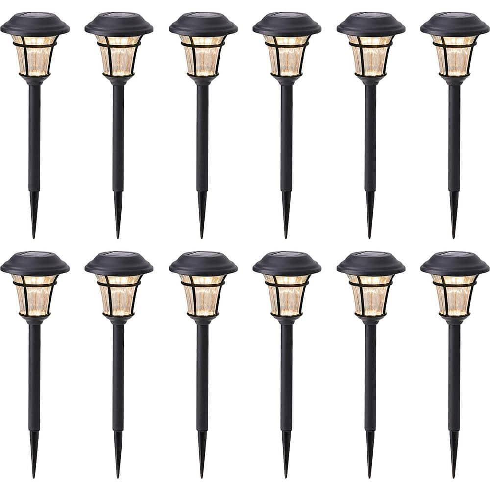 Solar Pathway Lights Outdoor Solar Garden Lights for Patio Yard Driveway (12-Pack)