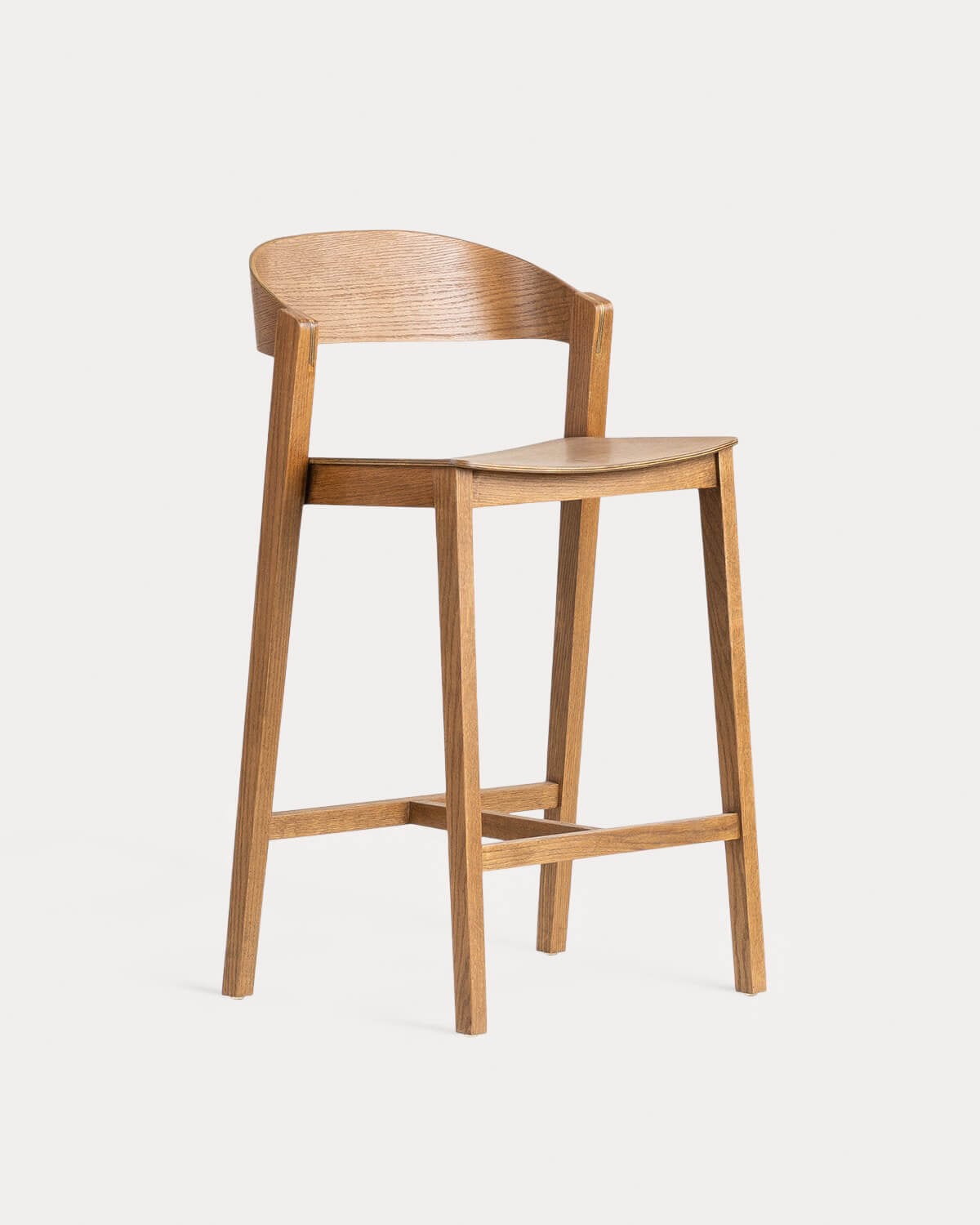 Laly - Taburete Alto de Madera de Roble (65 cm) Laly