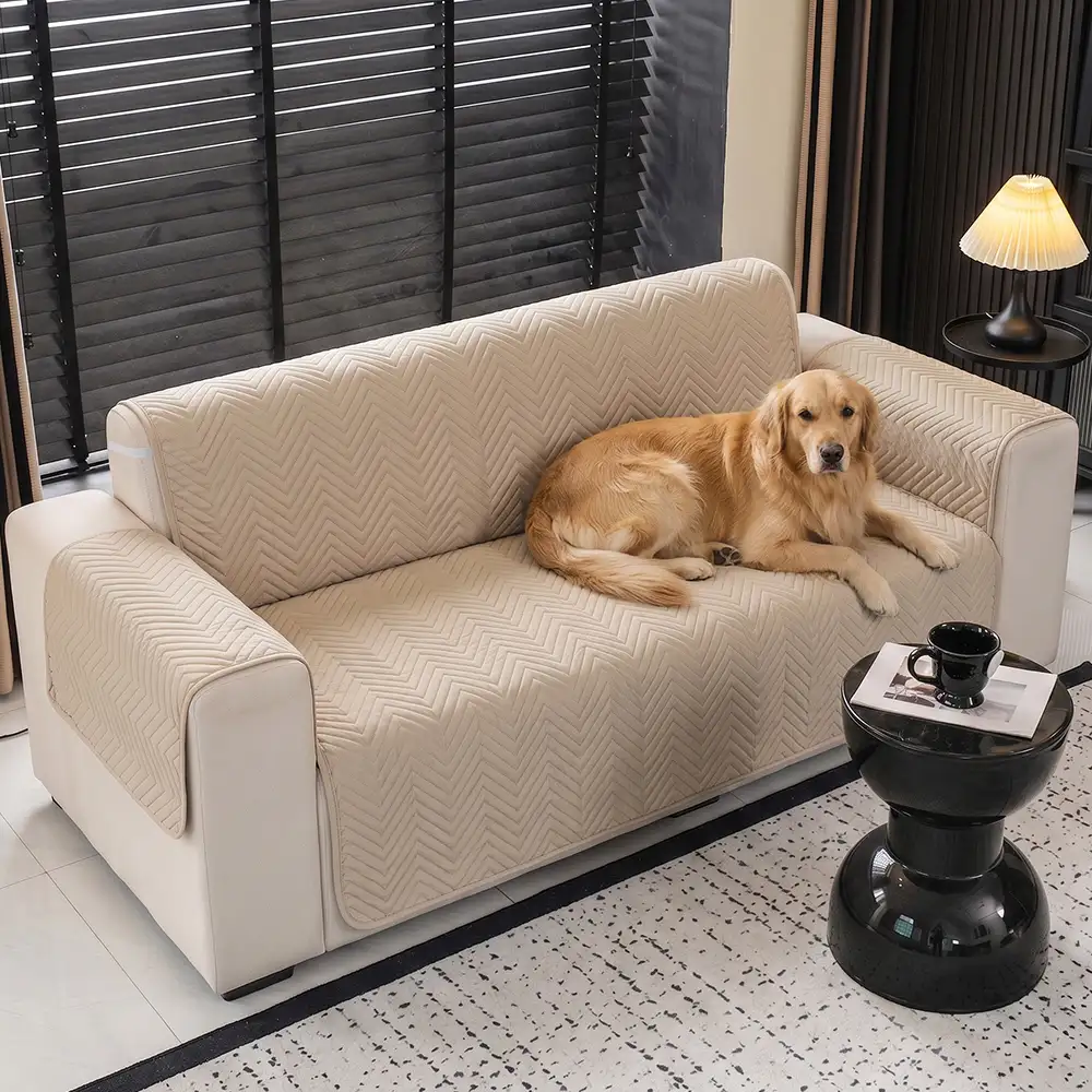 Water-Repellent Furniture Protection Recliner Couch Cover with Elastic Straps - Classic W