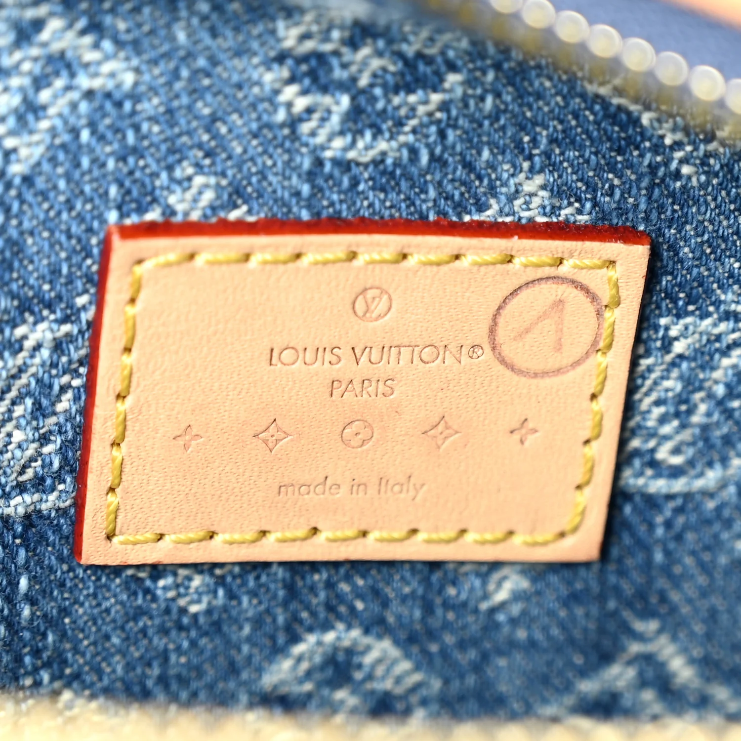 Monogram Denim High Rise Bumbag Blue