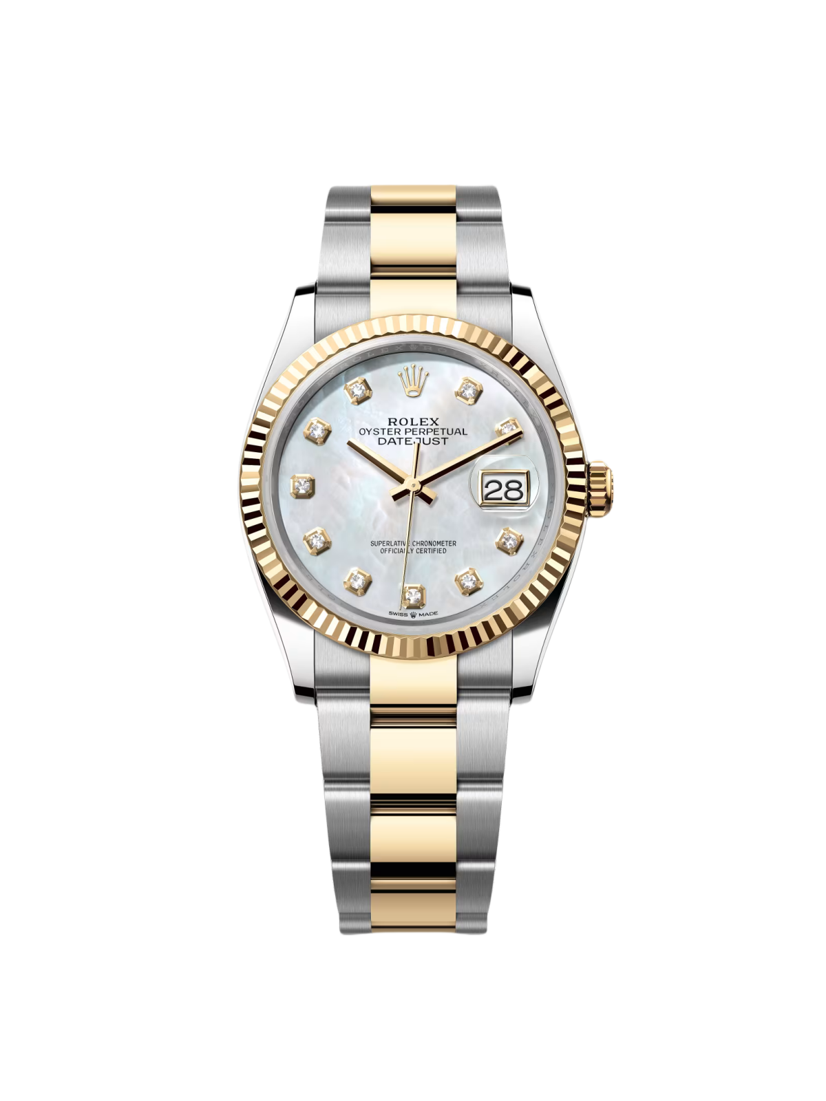 【Super Clone】RLX  Datejust 36mm 126233 MOP Diamond Dial Jubilee Two-Tone Bracelet Watch