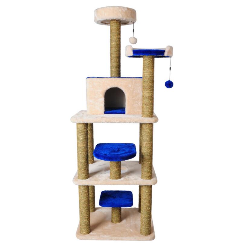 Cat Climbing Tree Large Sisal Fabric Scratching Post Sustainable Cat Supply House