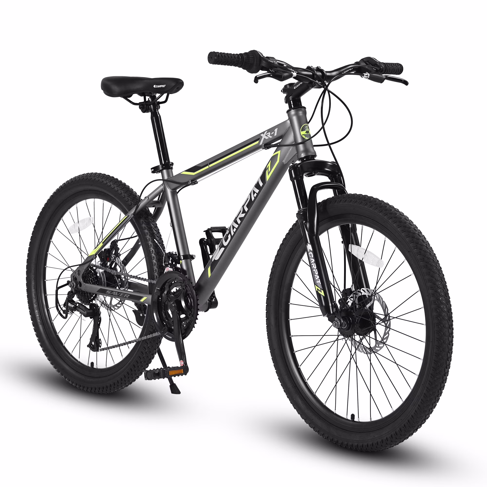 Juuar 24 Mountain Bike Shimano 21 Speed City Bike Bicycle with Disc Brakes Front Suspension for Adult Men Women