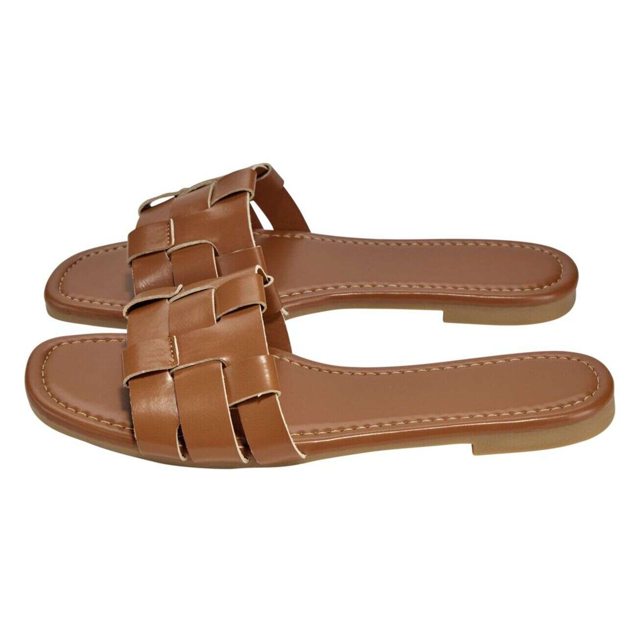 Sandales femme carrées simili marron 39/40