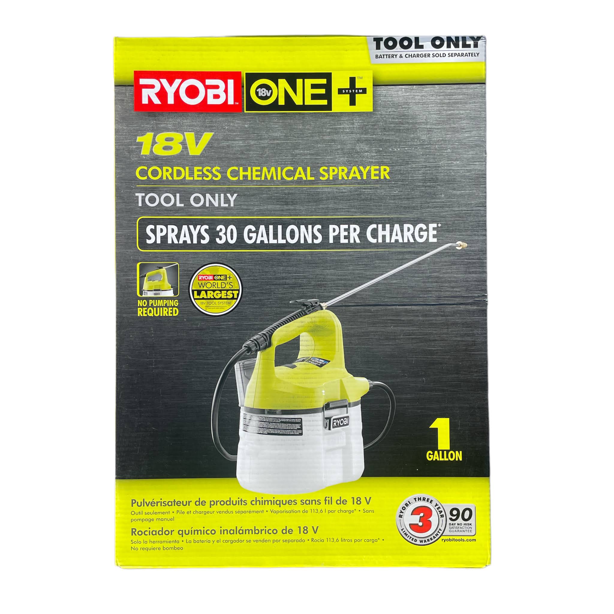 Ryobi One+ 18-Volt Lithium-Ion Cordless Chemical Sprayer (Equipment Only)