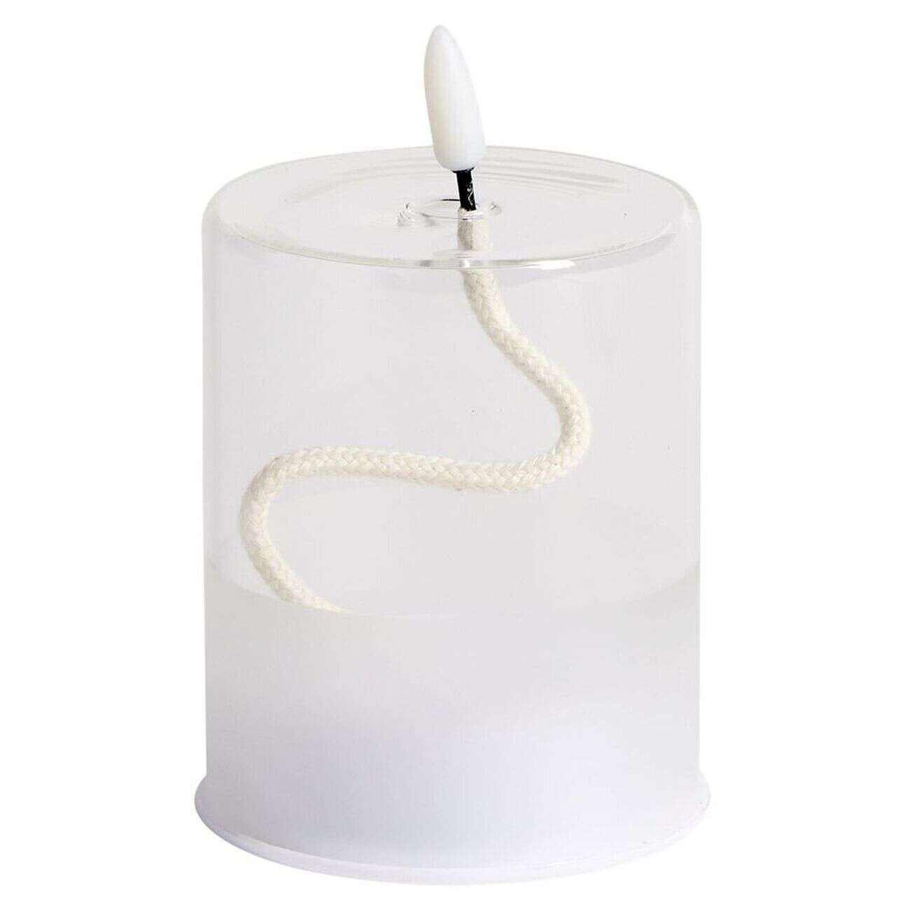 Bougie en verre à LED Ø8xH10cm