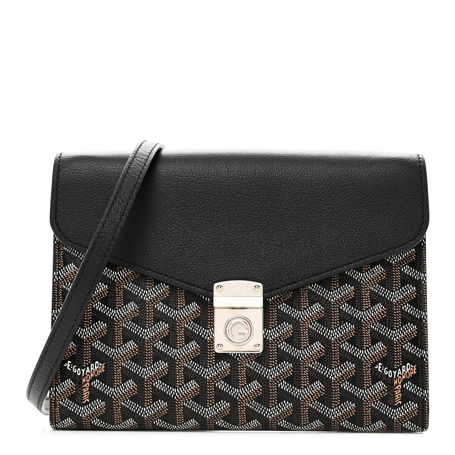 Goyardine Calfskin Chypre Wallet Pouch Black