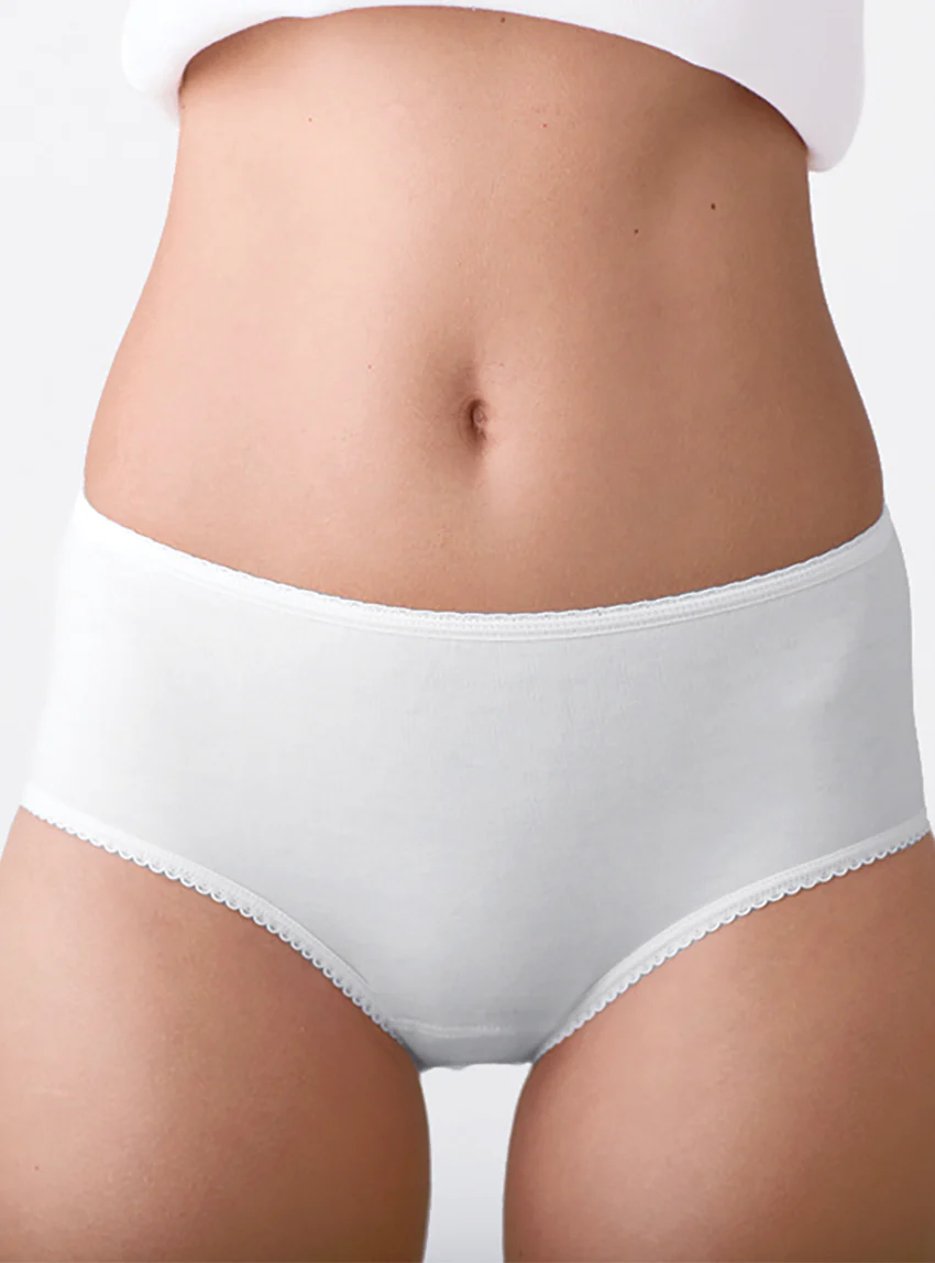 Culotte unie femme coton blanc