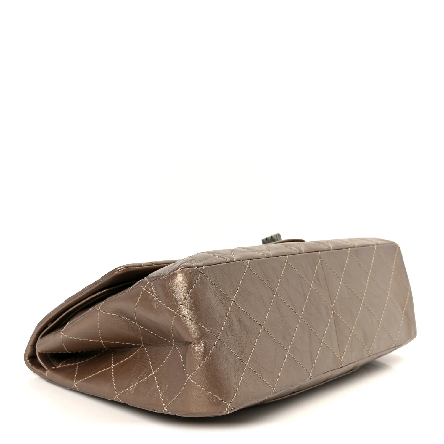 Metallic Aged Calfskin Quilted 2.55 Reissue 227 Flap Dark Gold