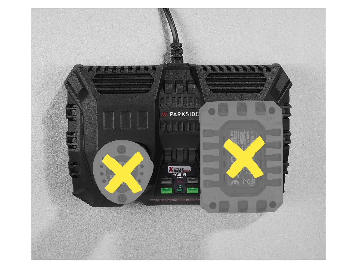 PARKSIDE Chargeur de batterie double, 4,5 A, 12 V