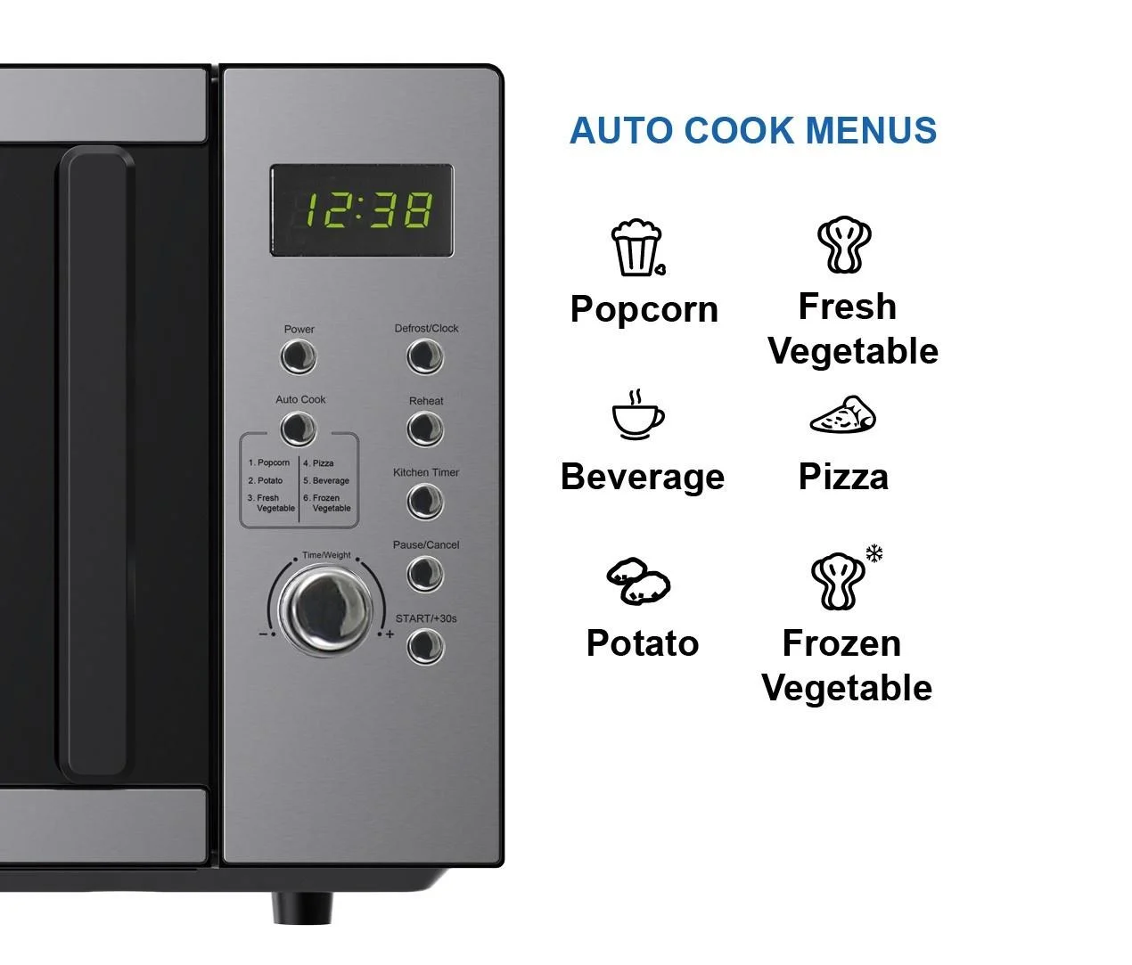 Emerson 0.9 cu ft, 900W Digital Control Countertop Microwave Oven, Stainless Steel - MW9005SS
