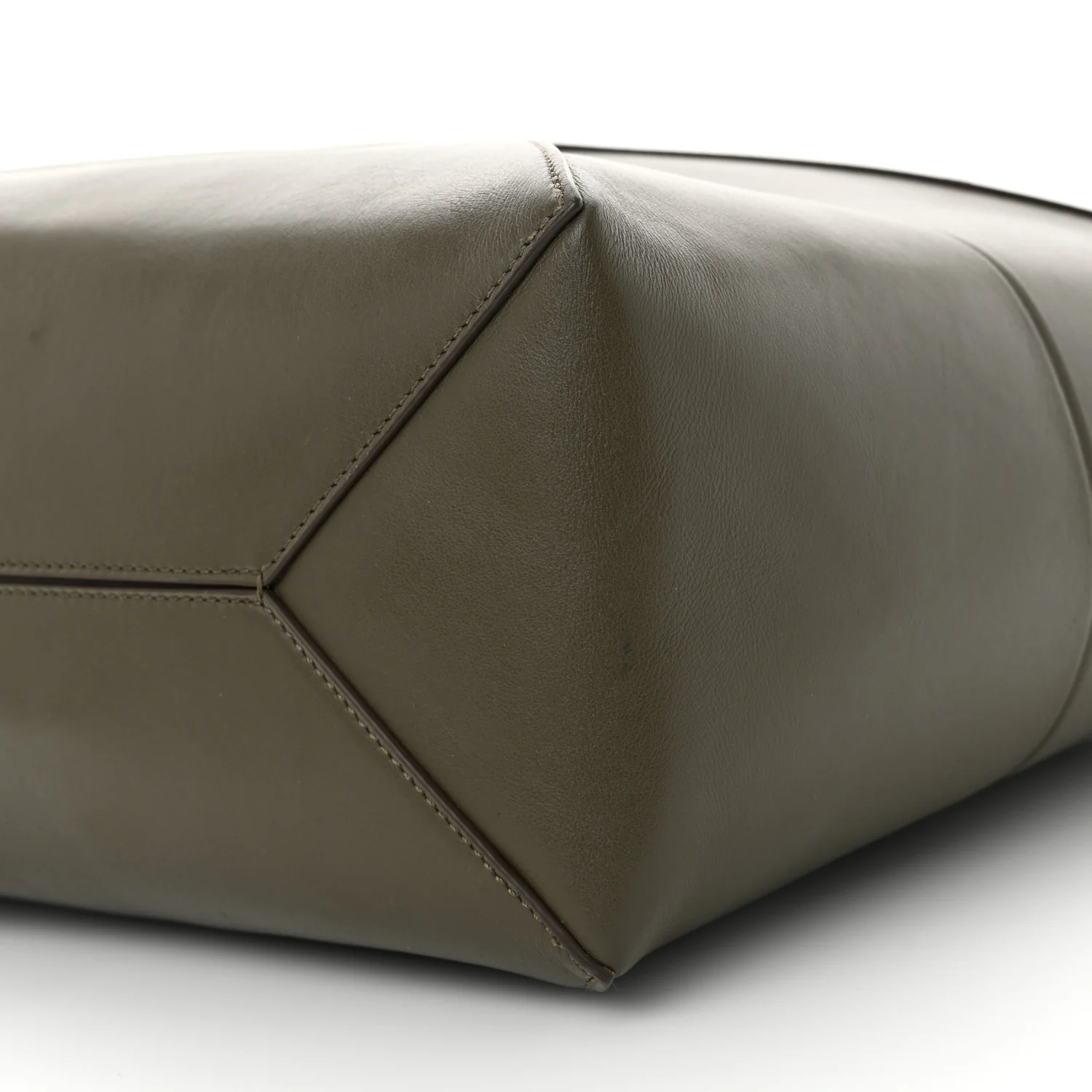Shiny Calfskin Medium Puzzle Fold Tote Umber
