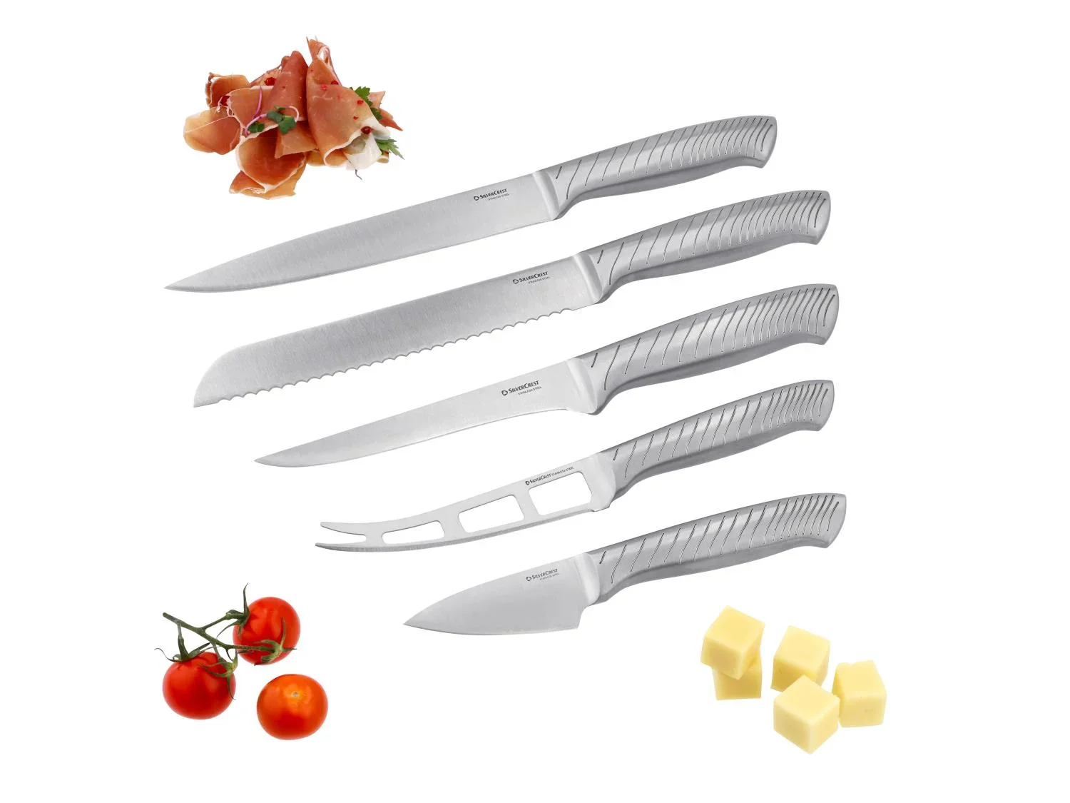 SILVERCREST Set de couteaux en acier inoxydable