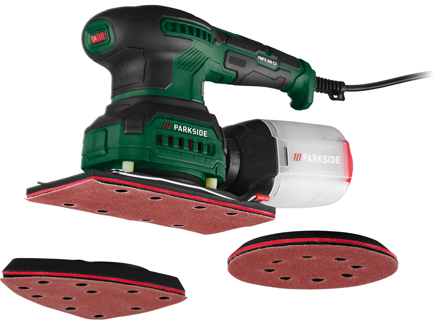 PARKSIDE Ponceuse multifonction 3-en-1 PMFS 200 C3, 200 W