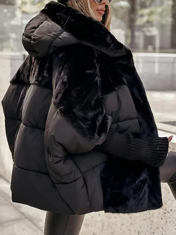 Veste décontractée doublée à capuche pour femmes