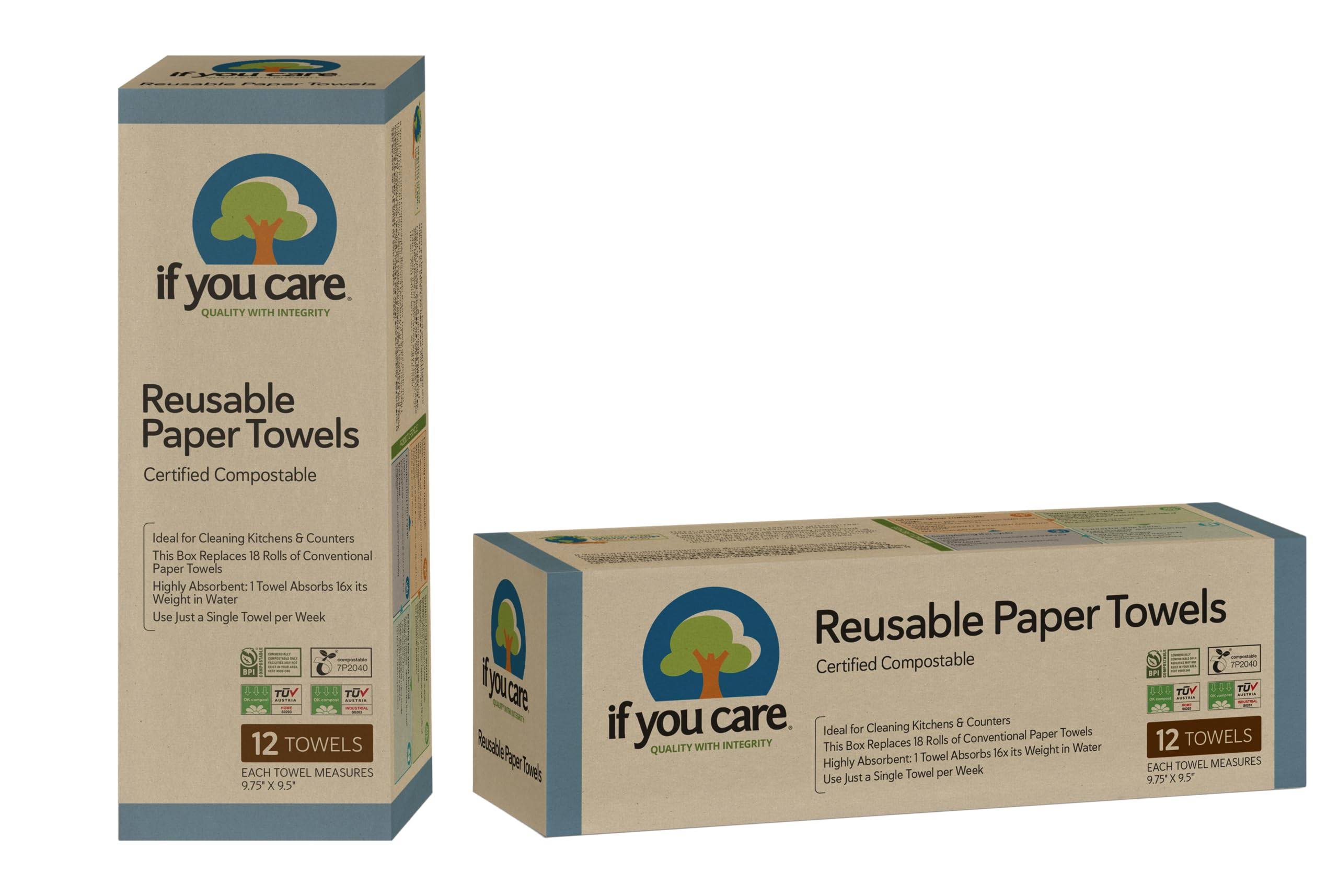 If You Care Paper Towels, Reusable - 12 towels