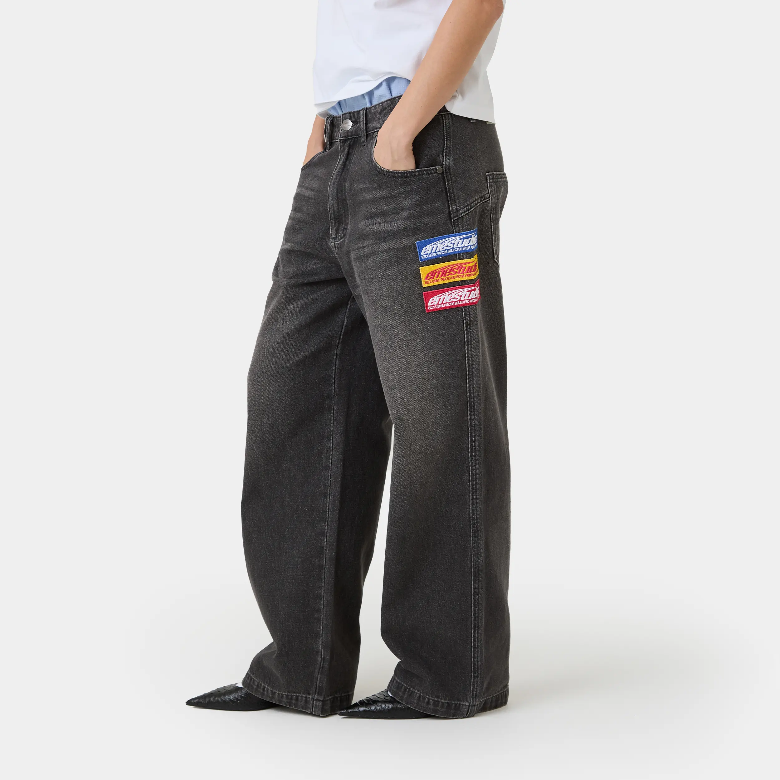 Rough Shadow Denim Pants