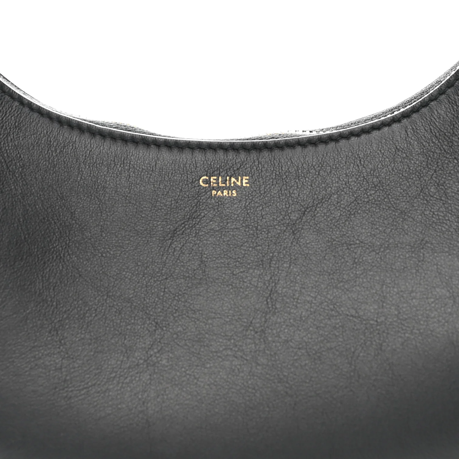 Smooth Calfskin Medium Strap Ava Shoulder Bag Black Tan