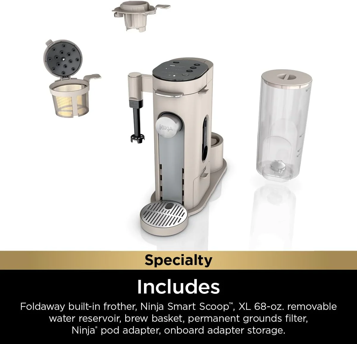 Cafetière Ninja à dosettes individuelles, compatible K-Cup, 4 méthodes d'infusion