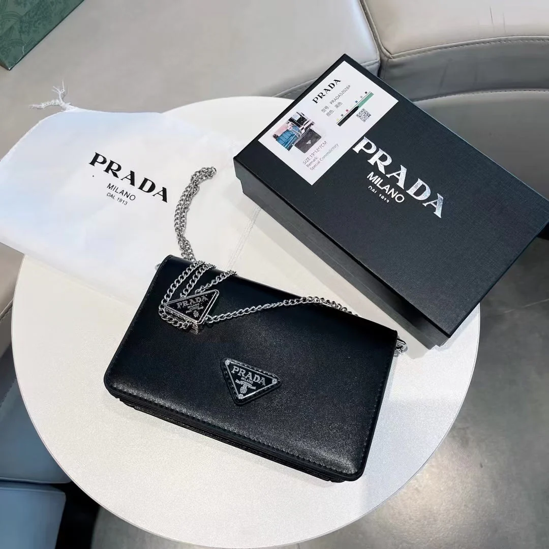 pra retro shiny small square bag