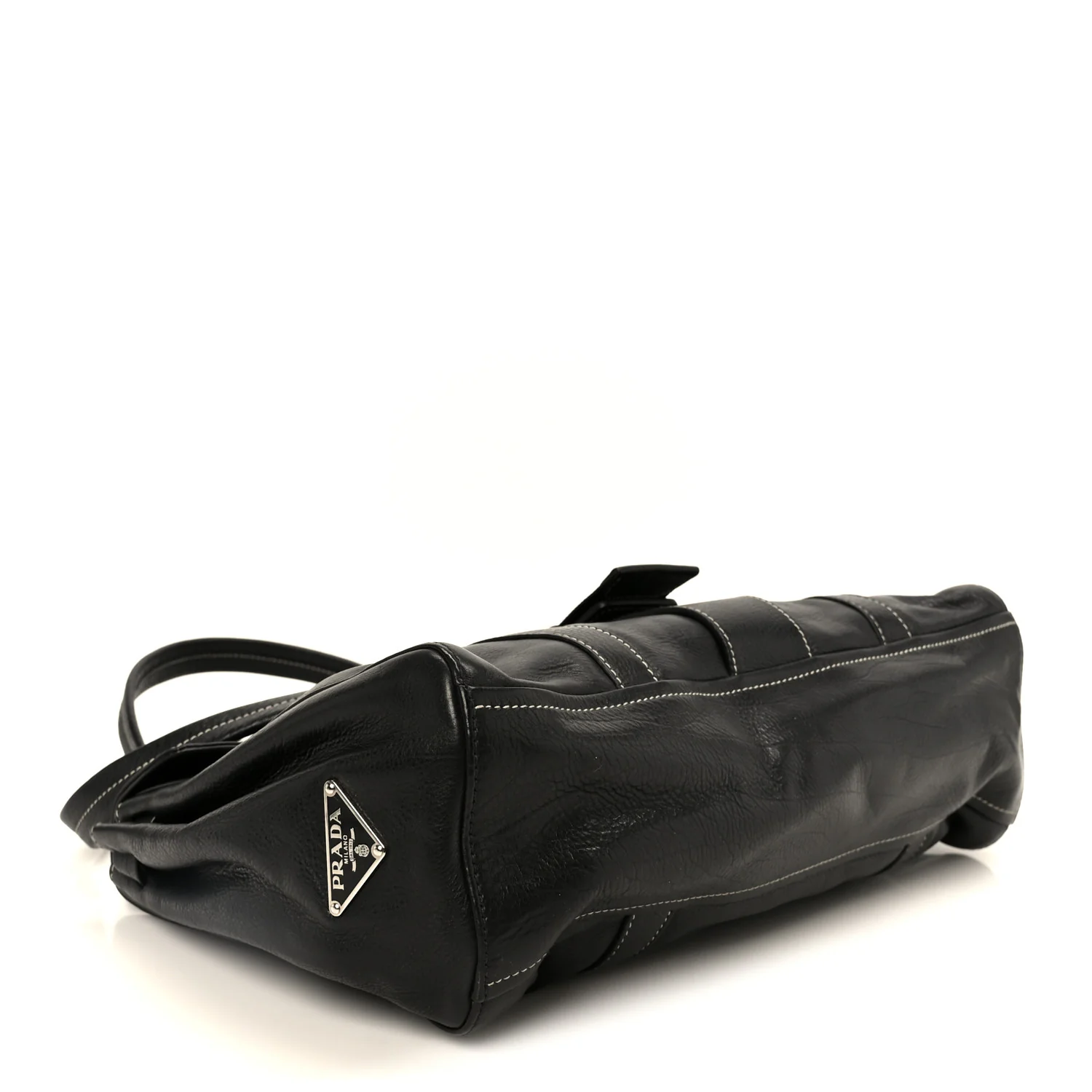 Calf Pocket Shoulder Bag Black