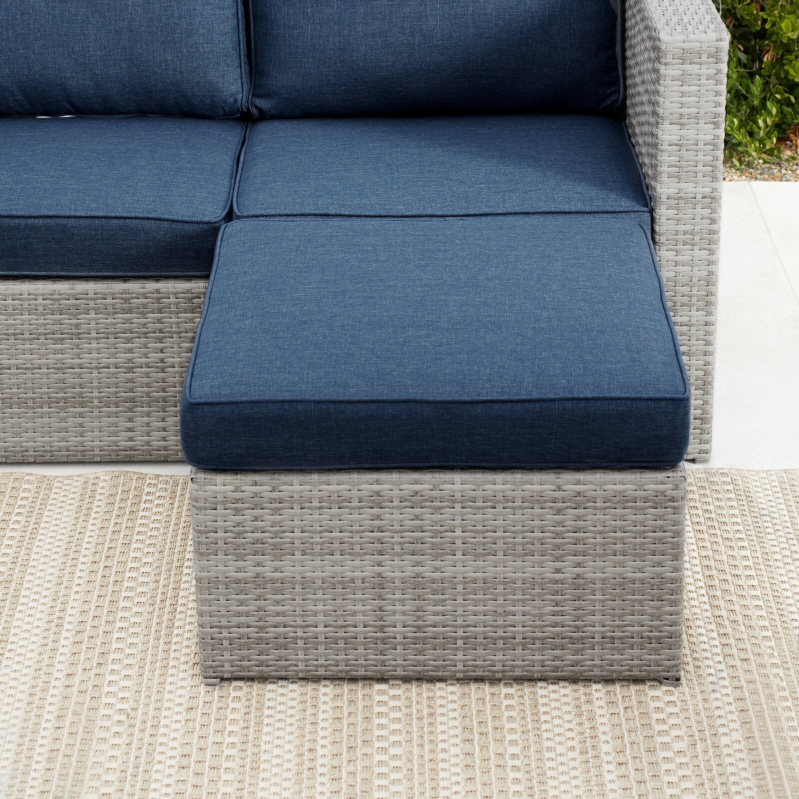Ensemble de sièges Kylo en osier/rotin pour 10 personnes avec coussins