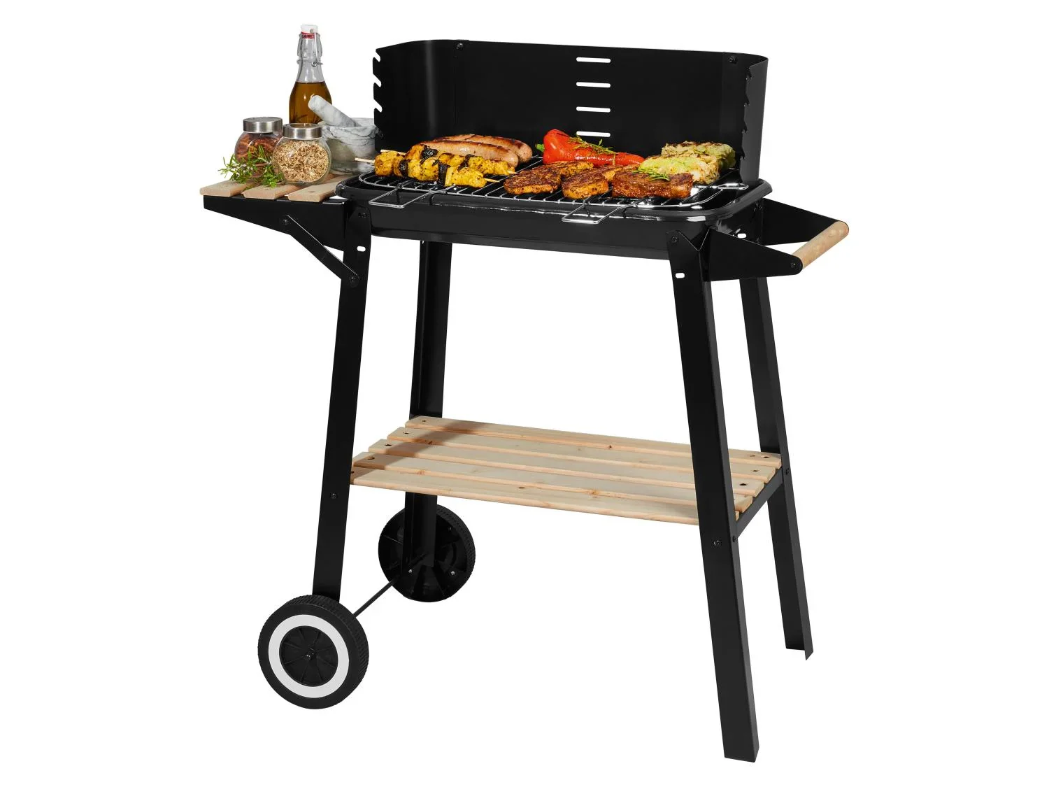 GRILLMEISTER Barbecue  charbon de bois GGW 84 B1, 48,5 x 28,5 cm
