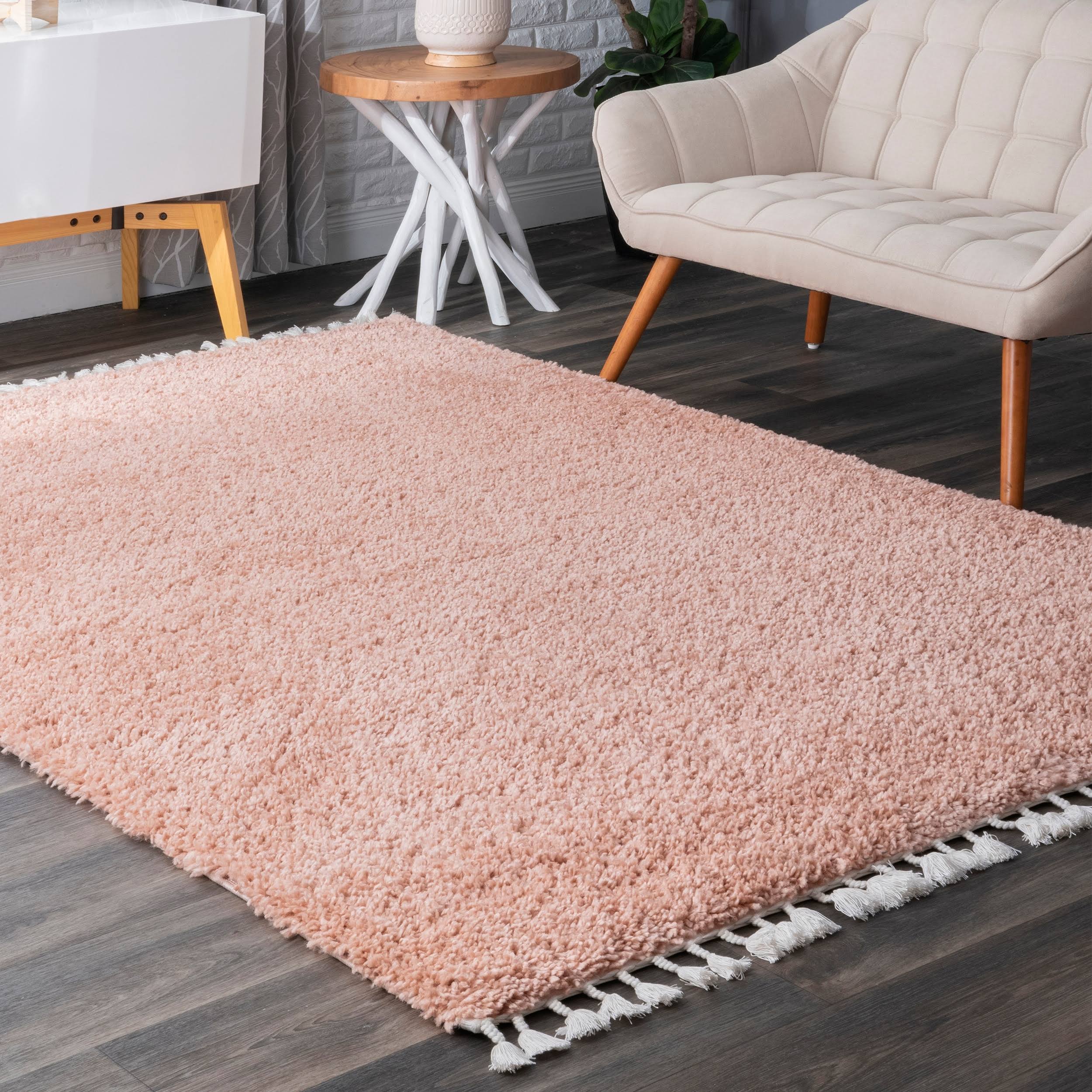 nuLOOM Neva Plush Shag Area Rug 3' x 5' Pink