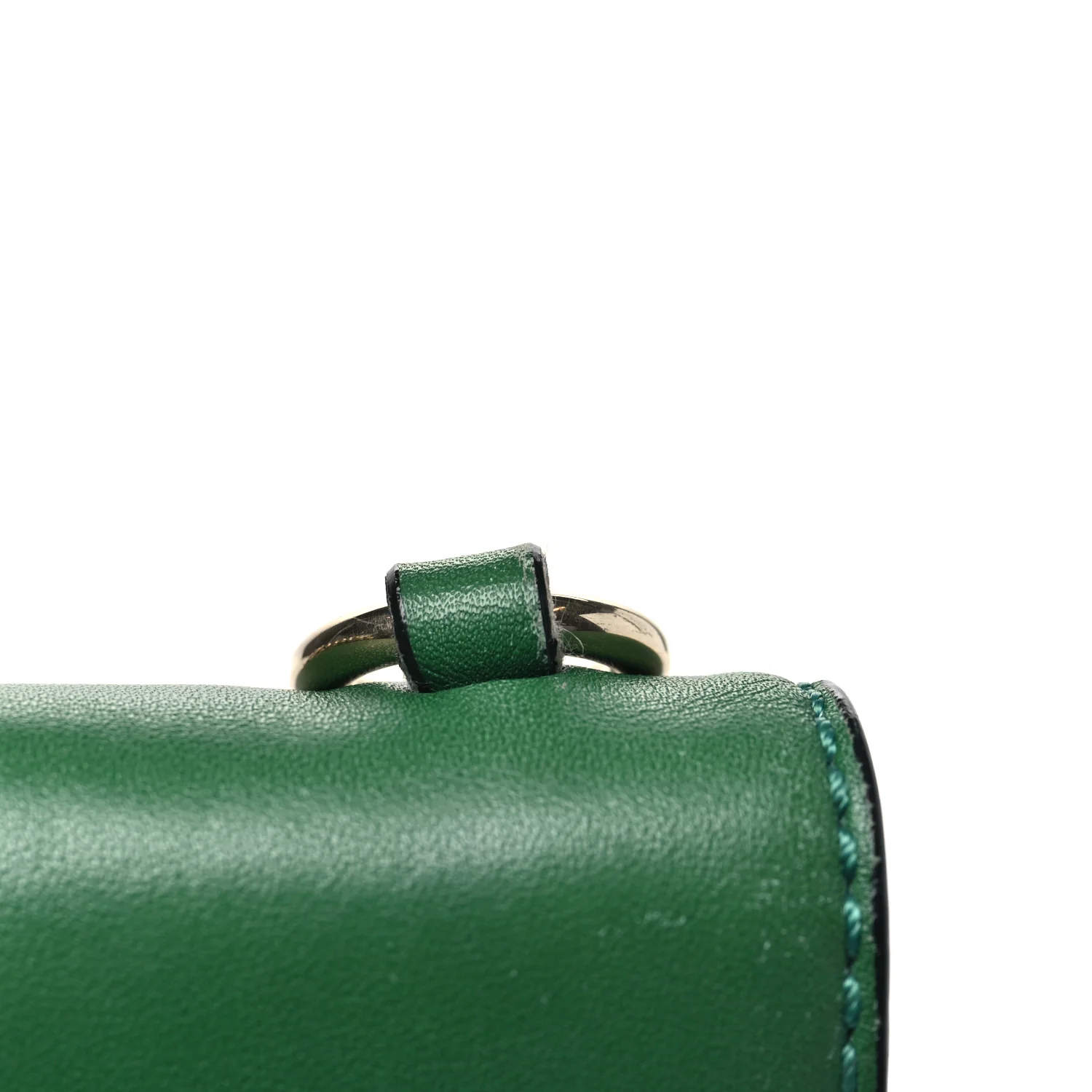 Vitello Medium Glam Lock Rockstud Flap Pop Green