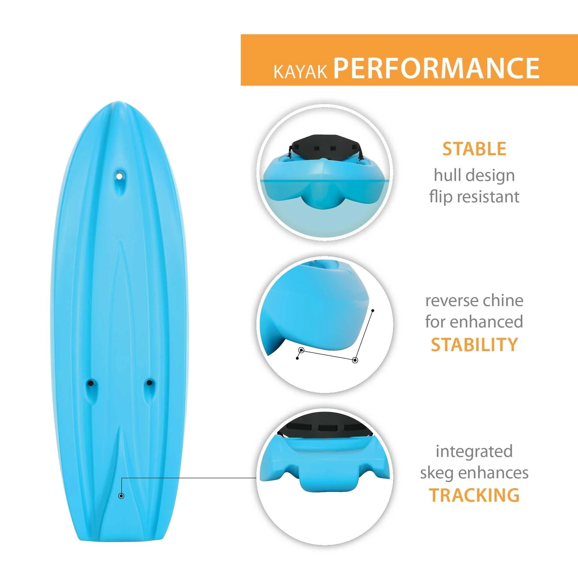 Dash 66 Youth Kayak Glacier Blue 90787 - Image 3