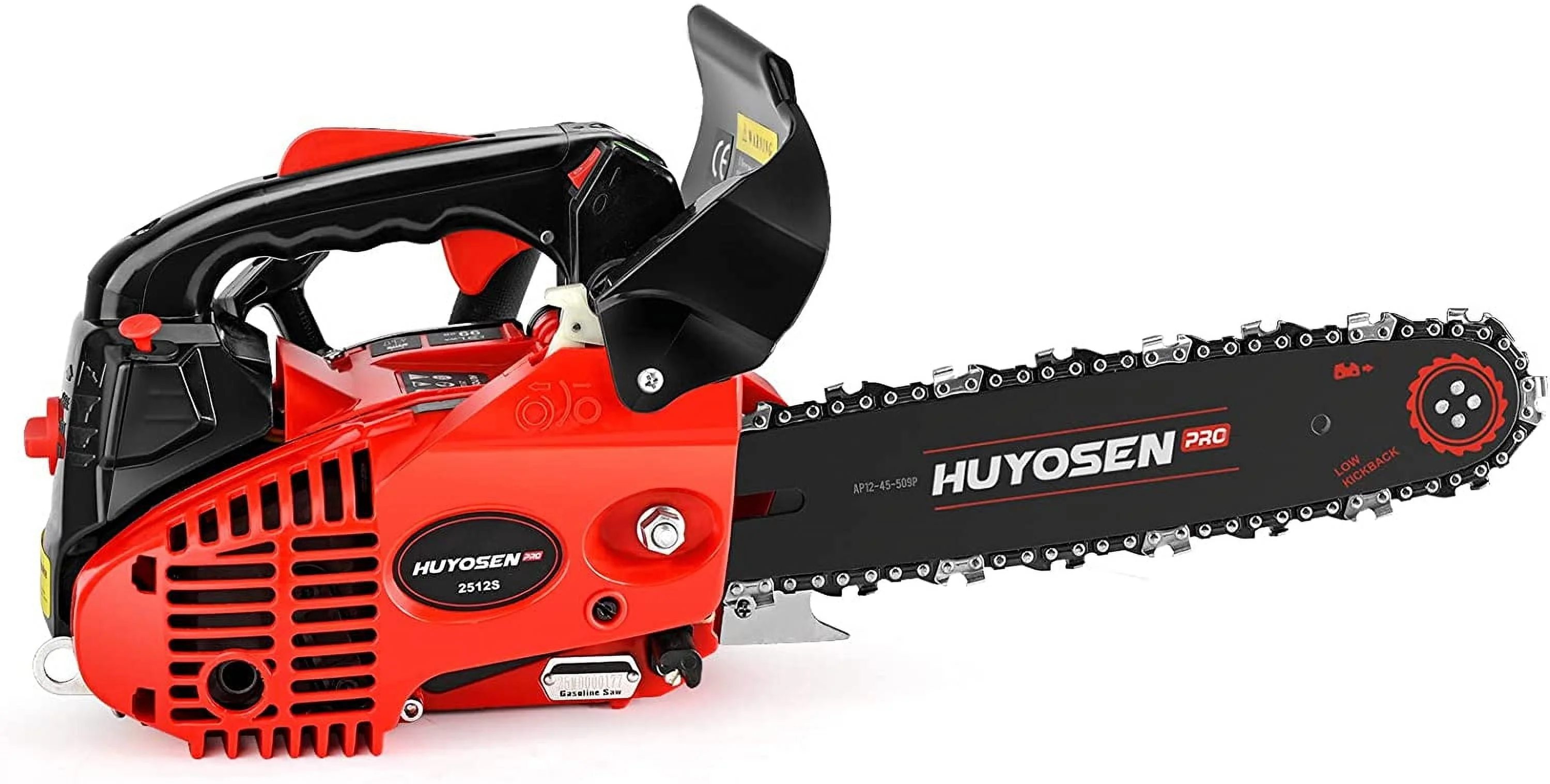 PRO Professional Gas Chainsaw 25cc 2 Stroke Gas Powered Chain Saw 12 Inch Chainsaw Chain with Tool Kit for Cutting Forest Wood Garden Trimming Tools(25CC 12Inch)