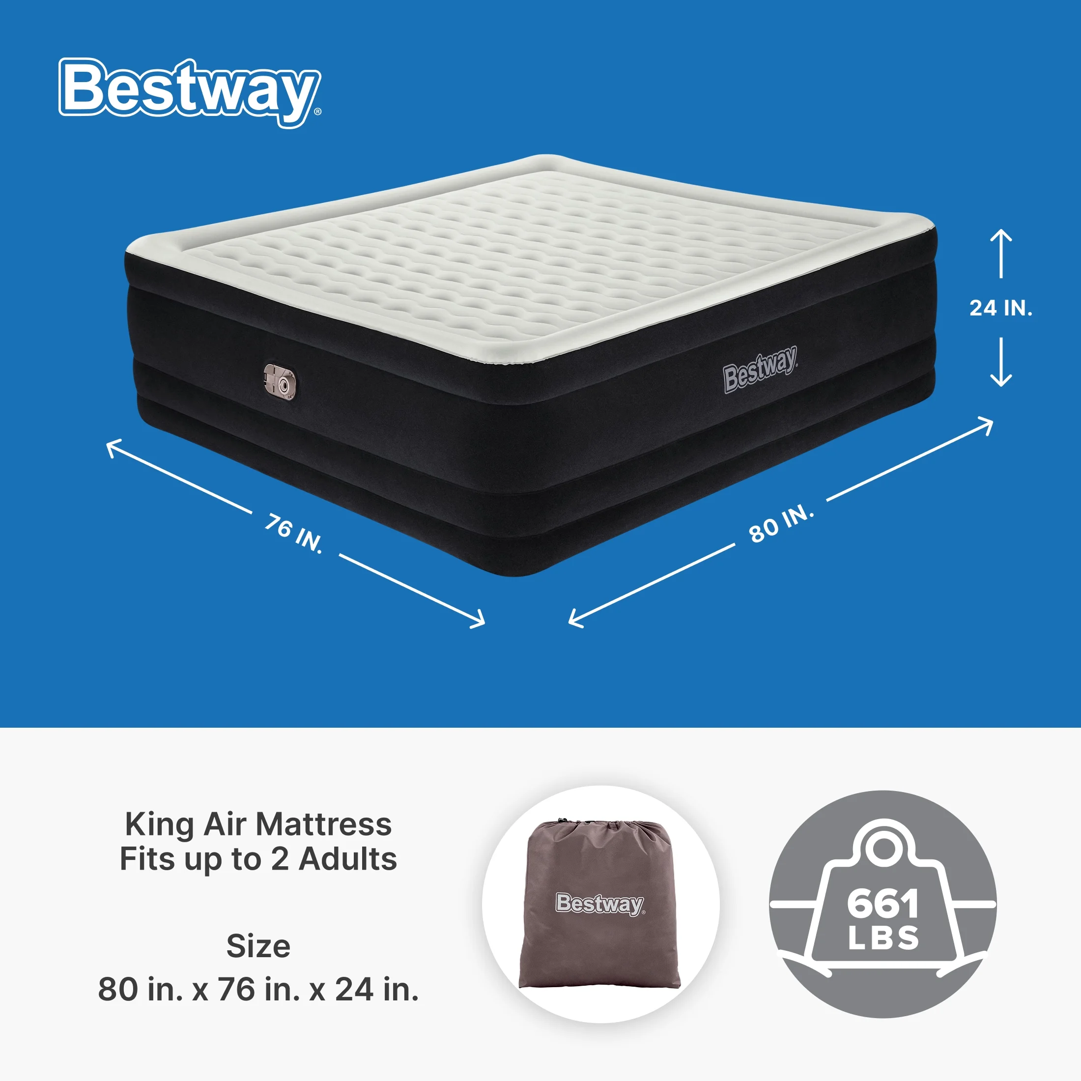 Bestway Tritech Air Mattress King 24