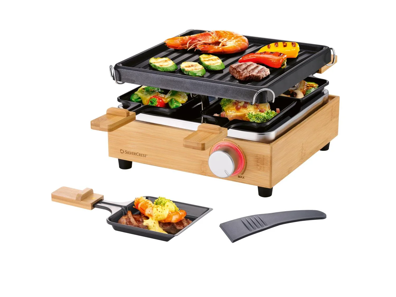 SILVERCREST Raclette-gril en bambou