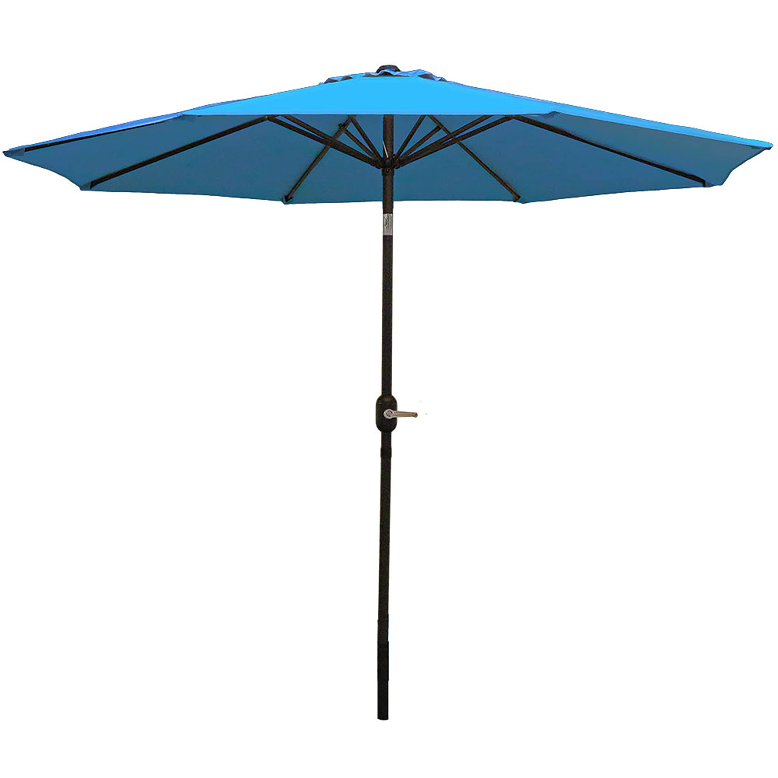 Sunnydaze Aluminum 9 Foot Patio Umbrella with Tilt & Crank - Turquoise
