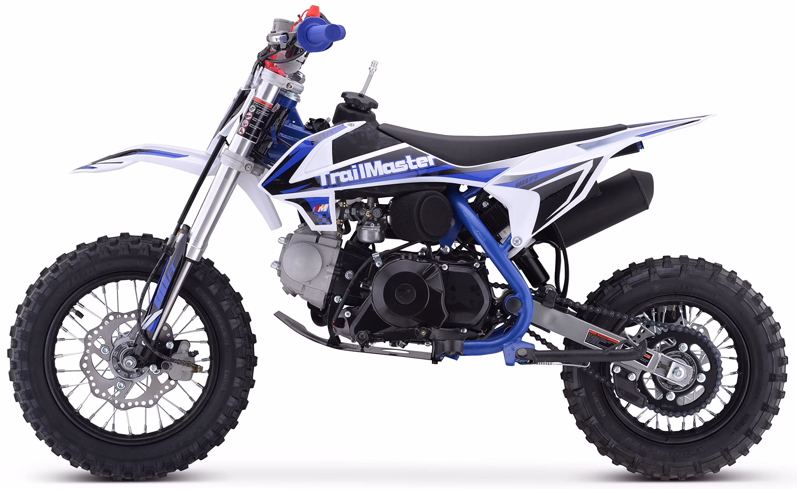 TM15 Dirt Bike 110cc Semi Automatic 4 Speed, 24.21 inches seat Height, Disk Brakes, Twin Spar Frame (Red)(Red) - Image 3