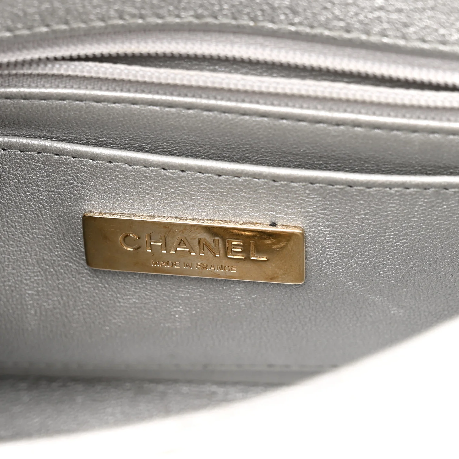 Mirror Calfskin Metallic Calfskin Quilted Hollywood Boulevard Mini Flap With Star Coin Purse Silver