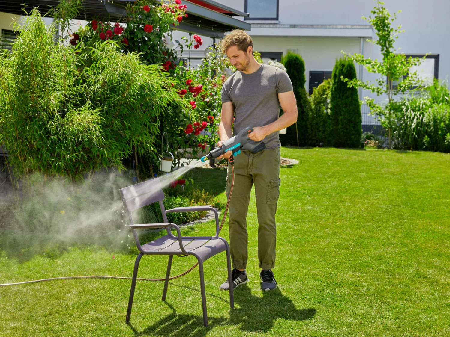 Gardena Nettoyeur moyenne pression  batterie AquaClean 24/18V P4A, 24 bar