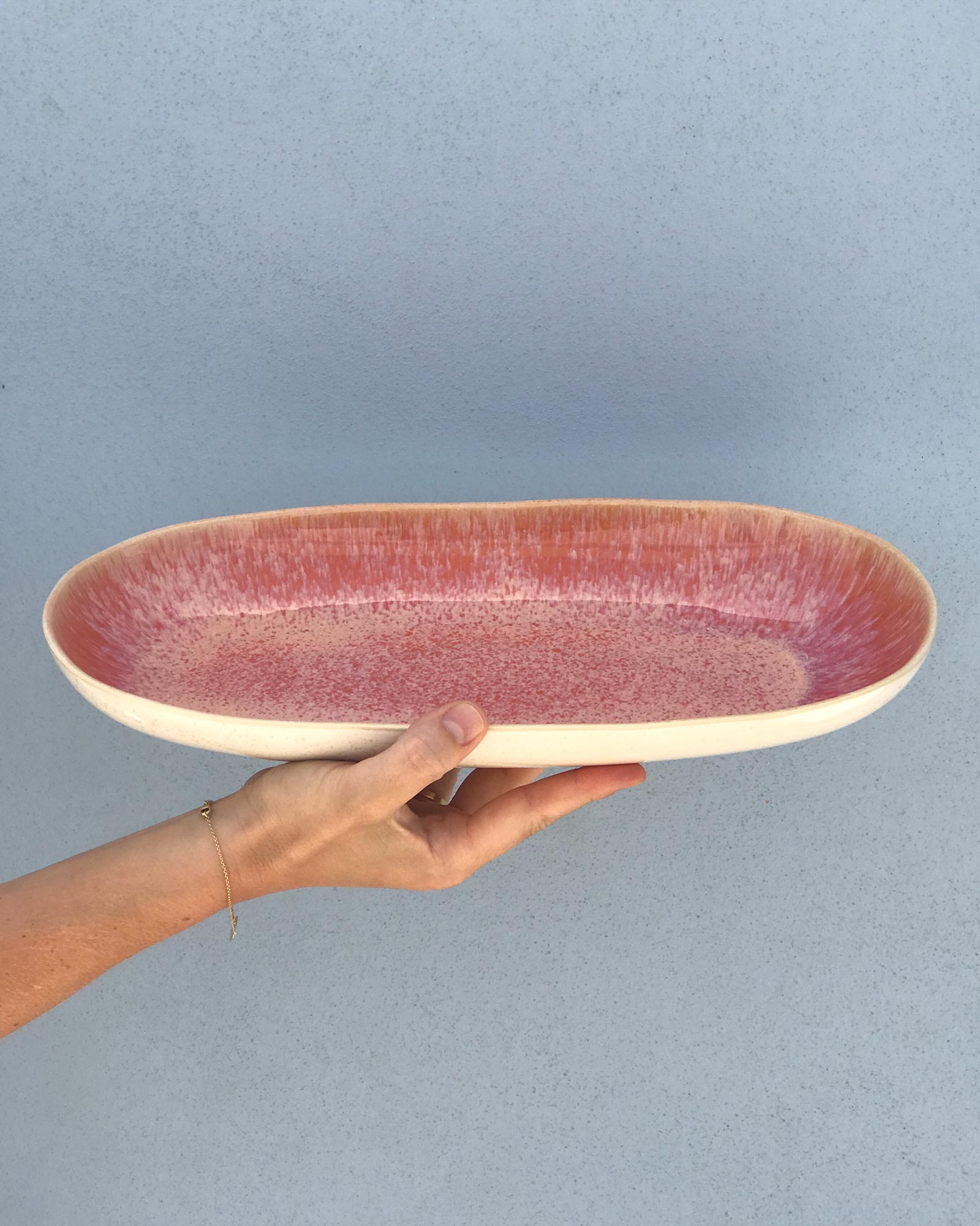 AREIA - SERVING PLATTER L PINK