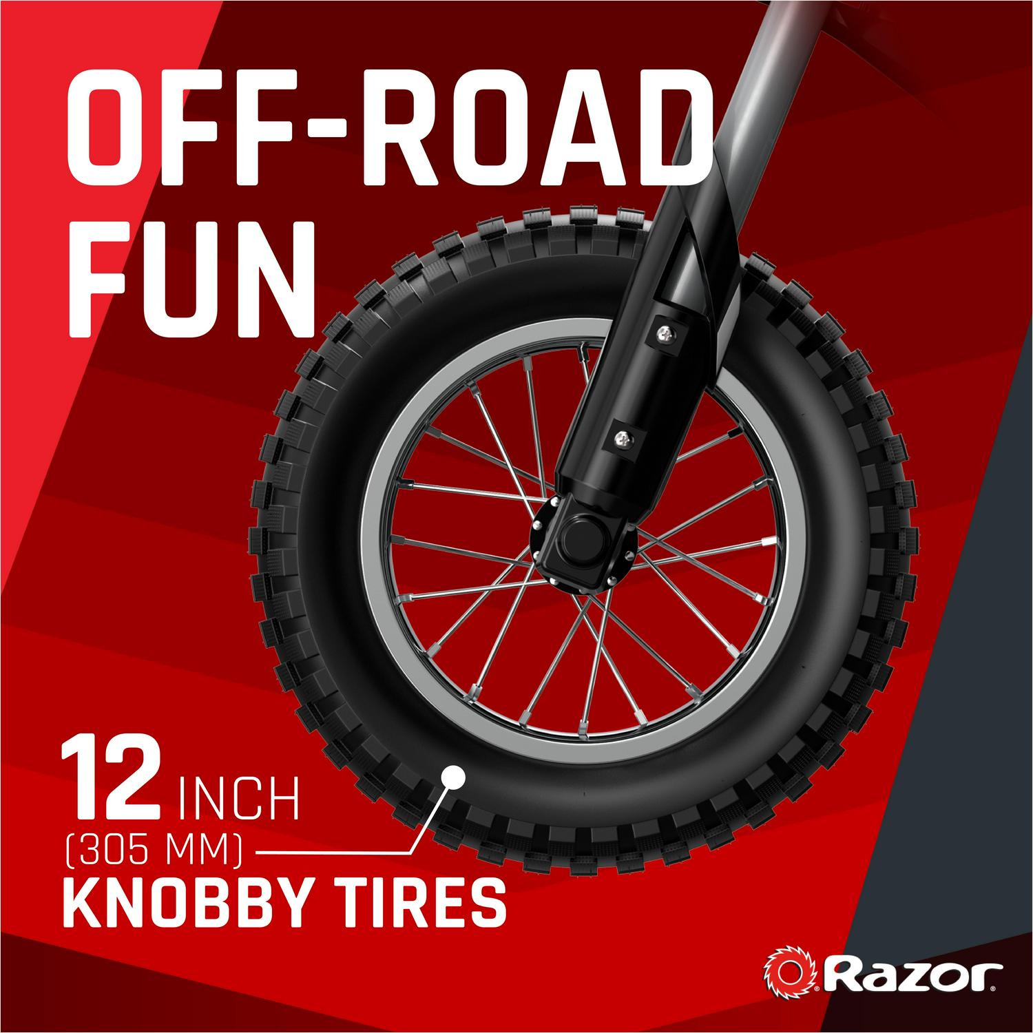Dirt Rocket MX350 Black with Decals. up to 14 mph. 24V Electric Dirt Bike for Child 8+ - Image 8