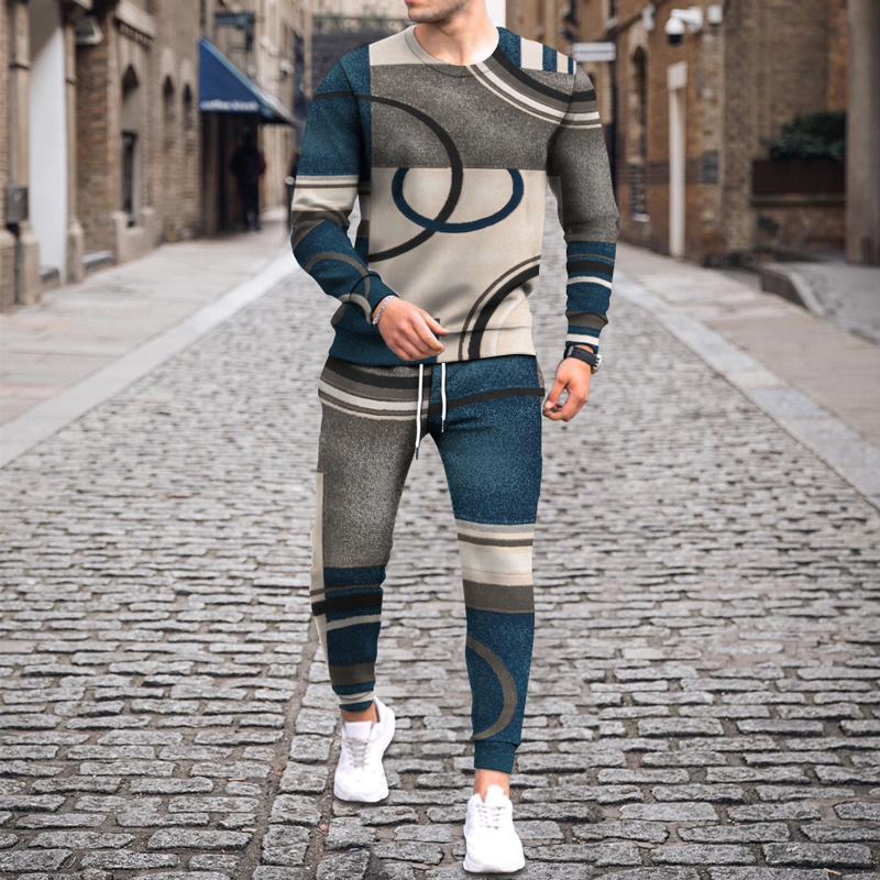 Costume imprimé décontracté pour homme 001