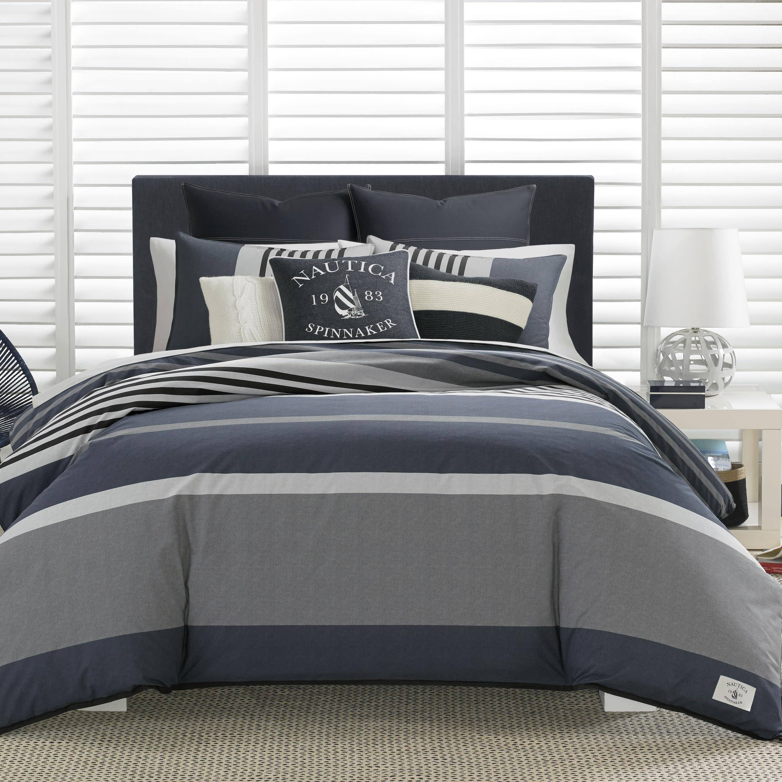 Nautica Rendon Duvet Cover Set Full/Queen Charcoal
