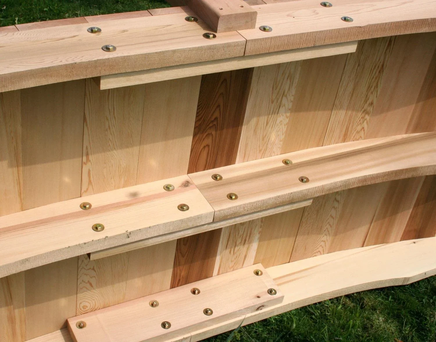 Creek Vine Designs WF1712CVD 12 ft. Cedar Pearl River Garden Bridge